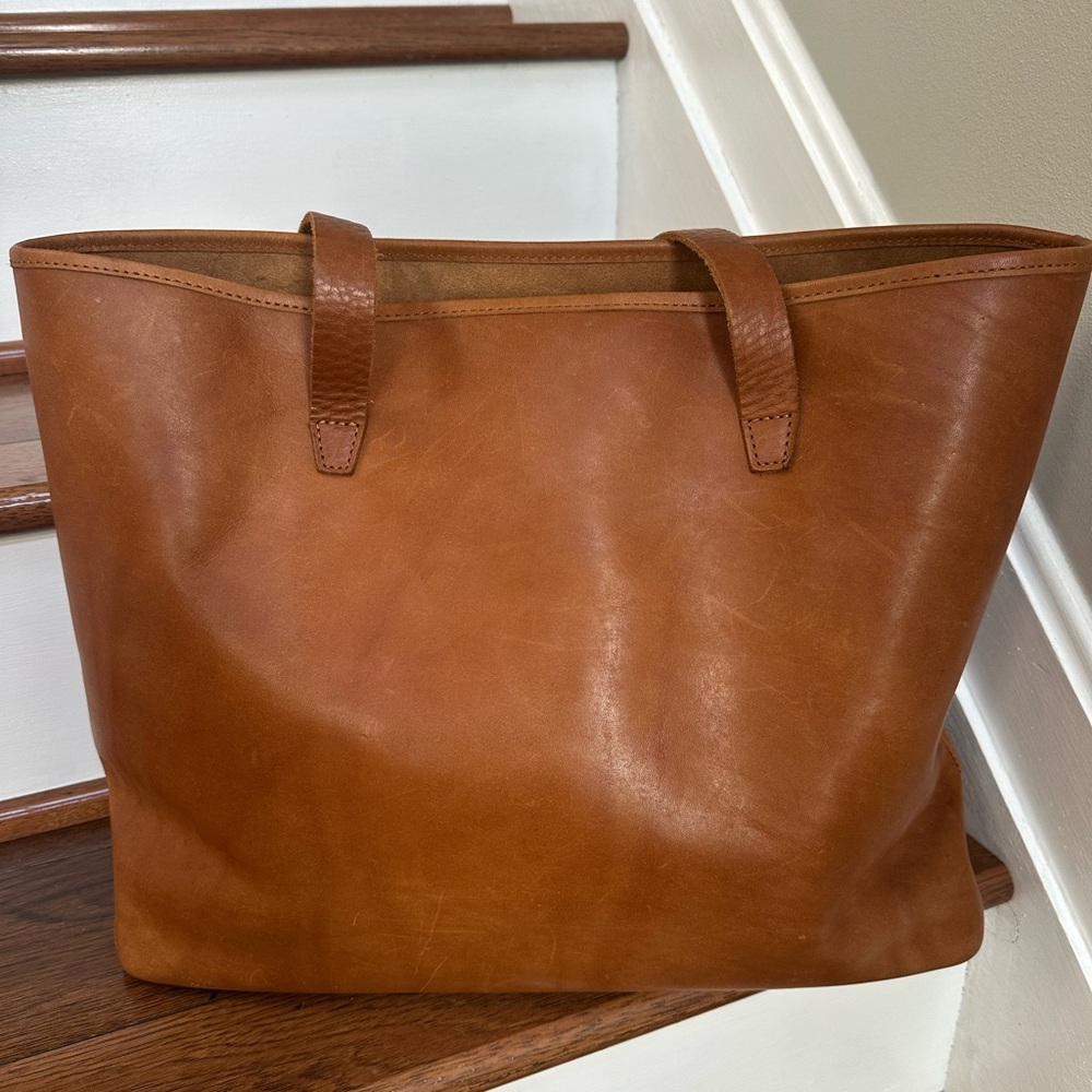 Whipping Post WP Standard Oversized Tan Leather Tote- VGUC - Picture 3 of 11